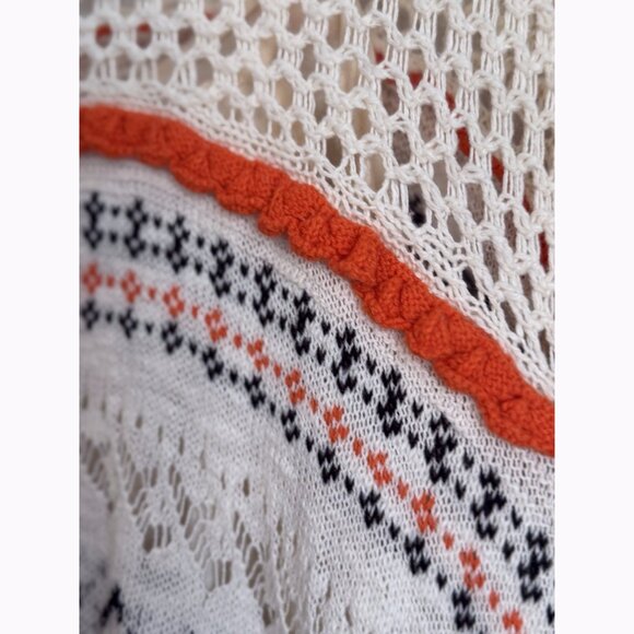 Sleeping on Snow Risen Sun Sweater Dress Women's Small Crochet Long Sleeve Flowy - Picture 10 of 15